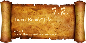 Thurn Renátó névjegykártya